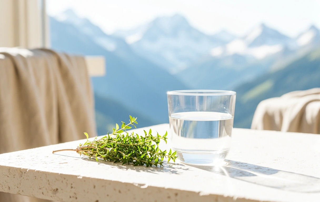 Schweizer Alpenlandschaft im Morgengrauen